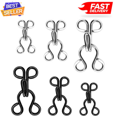KACOLA 60 Set Hook and Eye Sewing, Bra Hooks Replacement, Large Hooks and Eye..