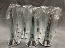 10 REPRODUCTION PLASTIC EAR HORNS BUGLES TRUMPETS HEARING AIDS - New In Bag 