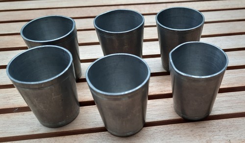 Zinnbecher Schnapsbecher Schnapsgläser, Schwer, 3 Stück *TOP* - Bild 2 von 3