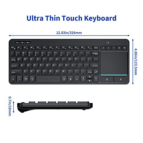 PryRose Wireless Keyboard With Touchpad - Picture 1 of 8