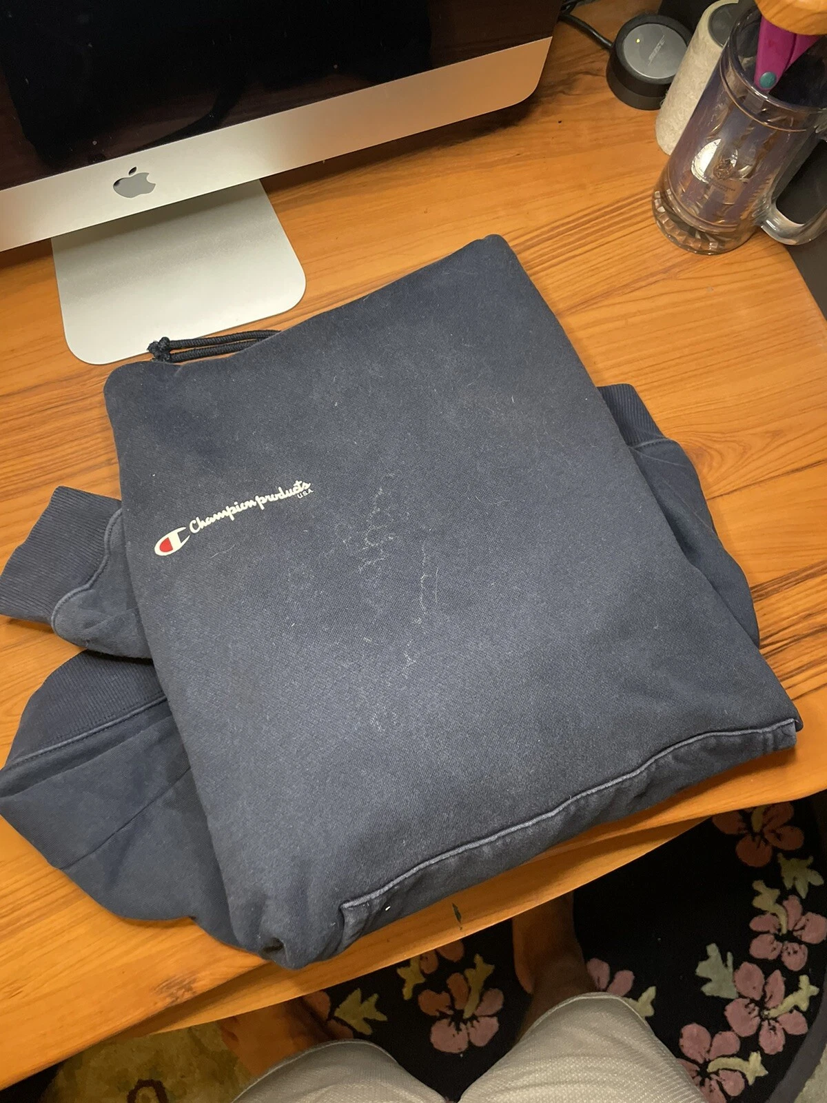 Sweat shirt à capuche FW16 Supreme Champion Label marine X Large Championship Products