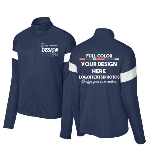 Ink Stitch Design Men Your Own Custom Printed Travel Zip Up Jackets - Picture 17 of 28