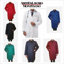 CAMICE DA LAVORO MECCANICO BLU MEDICO MAGAZZINIERI IRRESTRINGIBILE FACILE STIRO 