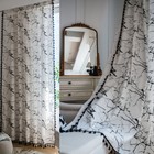 Marble Pattern Bohemia Curtain Living Room Bedroom Window Drape Kitchen Decor