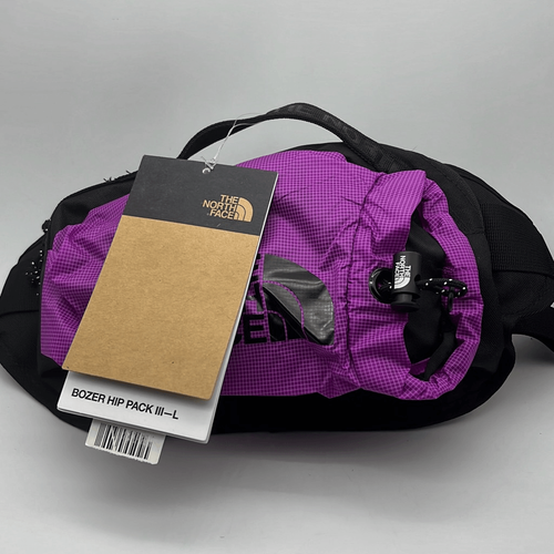 The North Face - BOZER HIP PACK I Small fanny waist bag- NWT- Black & purple - Picture 3 of 6