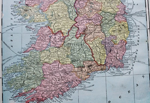CRAM'S ATLAS MAP PAGE PLATE OF IRELAND AND SCOTLAND 1891 VINTAGE - Picture 3 of 6