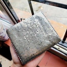 Vintage Silver Mesh Chainmail Clutch Purse