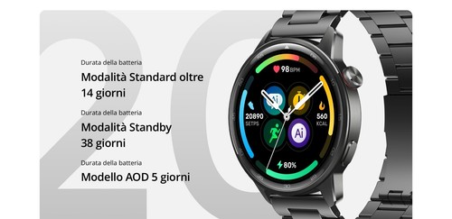 Smartwatch Realme WATCH S2 Midnight black SILVER ACCIAIO CHIAMATE CARDIO - Foto 9 di 10