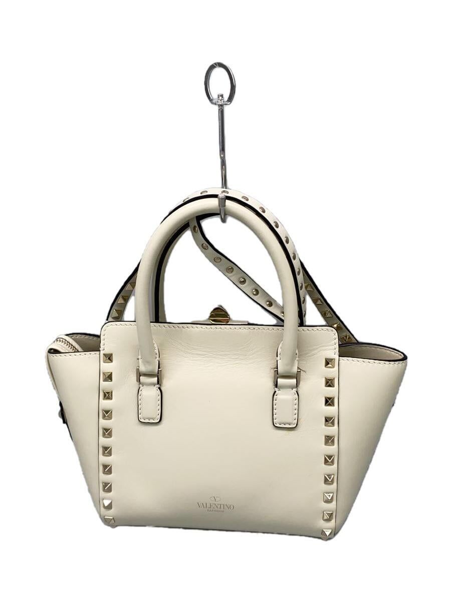 VALENTINO GARAVANI Handbag Rock Studs Cream Used | eBay VALENTINO GARAVANI Handbag Rock Studs Cream Used | eBay