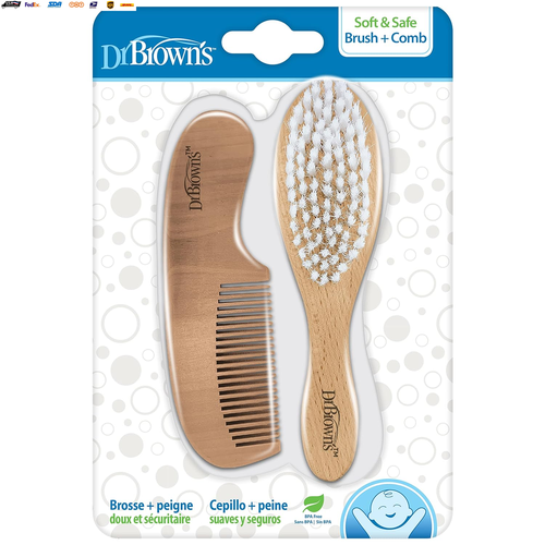 Soft and Safe Baby Brush + Comb