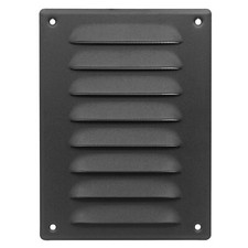 Anthracite Metal Air Vent Grille 140mm x 190mm with Fly Screen Flat Duct Cover