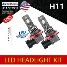 H11 H9 H8 LED Headlight Bulb Low Beam Fog Light 120W 40000LM 6000K White 2x
