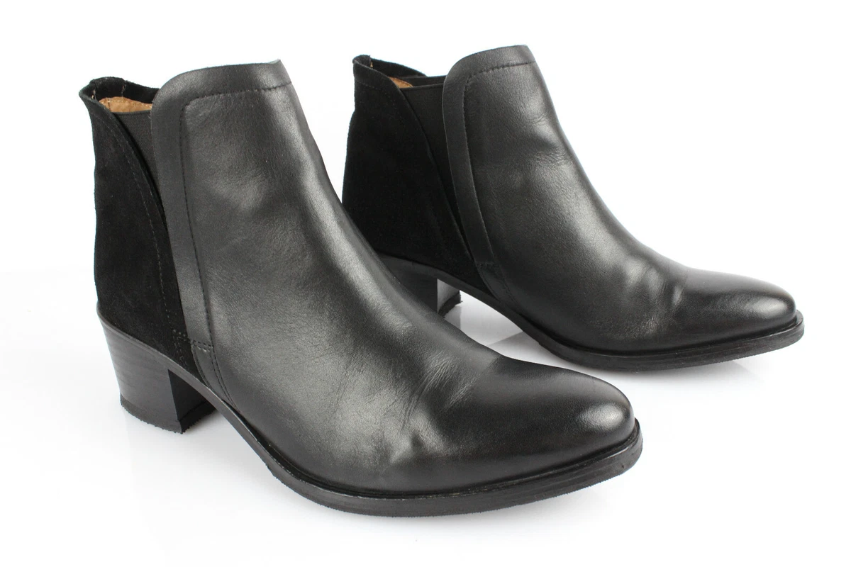 M. K. D. Boots Chelsea Leather And Black Suede T 39 Very Good
