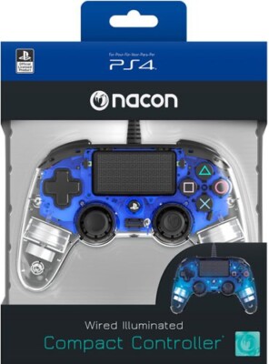 PS4 - Wired Pad - Color Light Edition #blau [Nacon] mit OVP OVP beschädigt