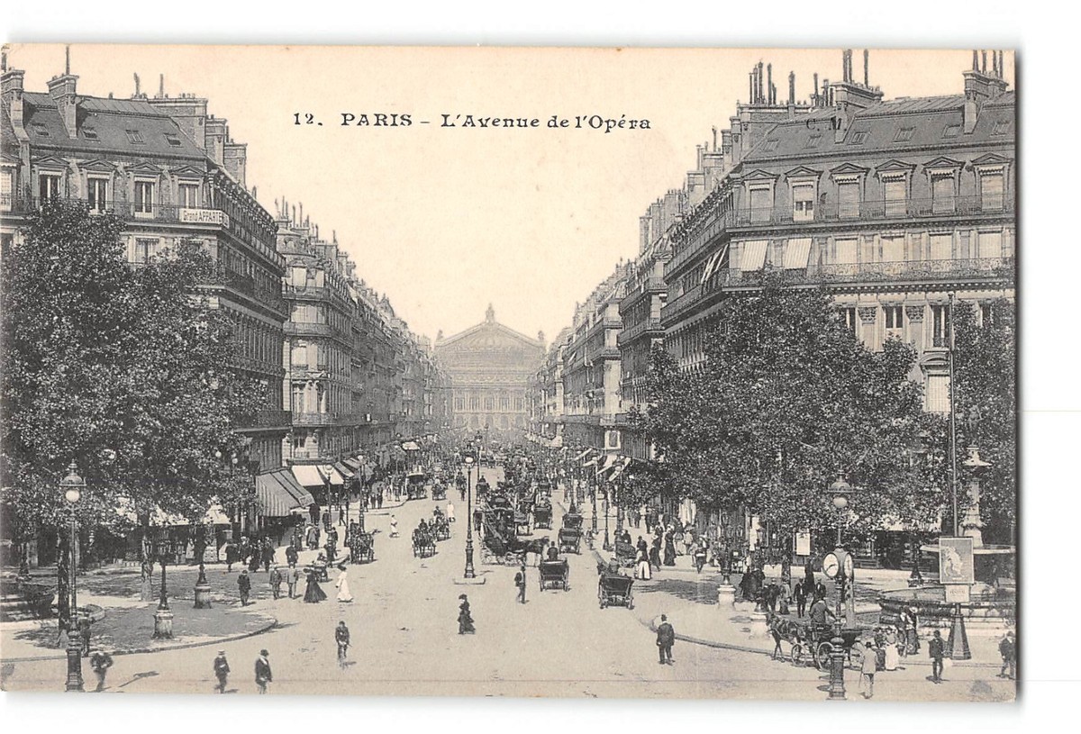 Paris France Postcard 1907-1915 L'Avenue de l'Opera Opera Avenue