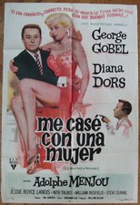 1958 I MARRIED A WOMAN Diana Dors 1SH MOVIE Poster RARE ED Me Case Con Una Mujer
