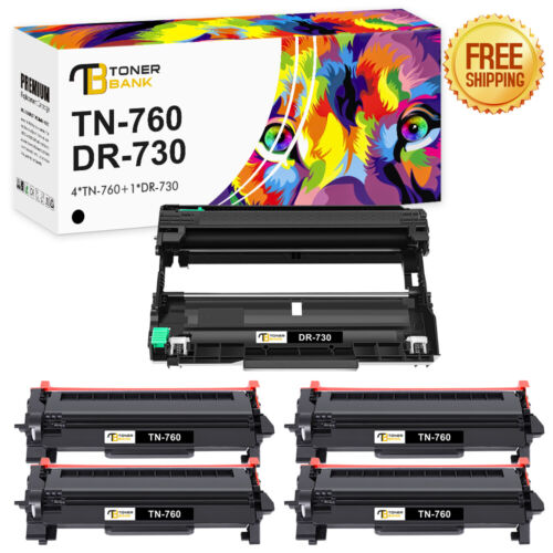 TN760 Toner Cartridge DR730 Drum Compatible With Brother DCP-L2550DW HL-L2395DW - Picture 22 of 22