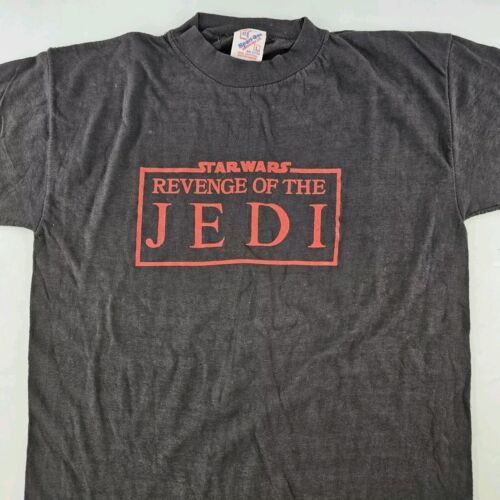 Vintage Star Wars REVENGE of the Jedi T-Shirt Mens Large RETURN ROTJ Promo Movie - Picture 2 of 10