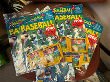 1996 PANINI BASEBALL STICKER ALBUM BOOK and 10 PACKETS OF 6 STICKERS Lot of 5!