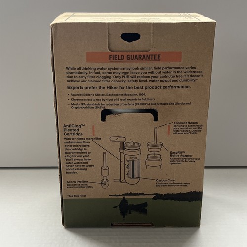 PUR Hiker Microfilter Water Filter Series A 42-031 Hiking Camping H2O Open Box - Bild 4 von 8