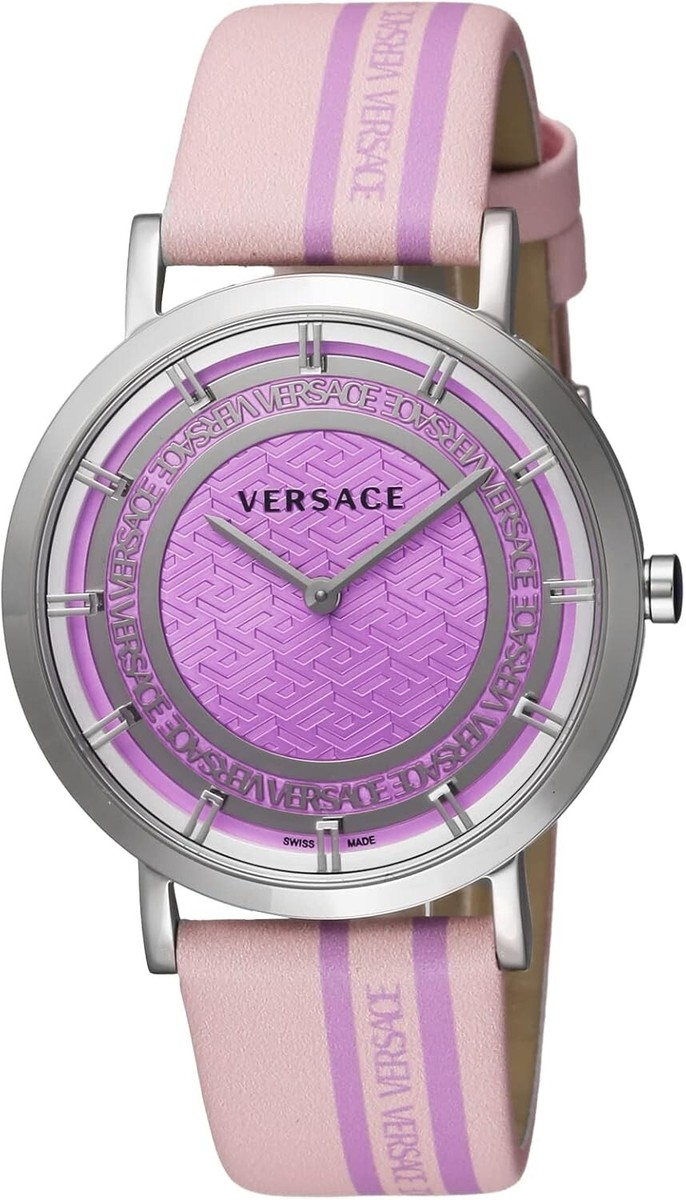 Versace New Generation Pink Dial Quartz Swiss Watch