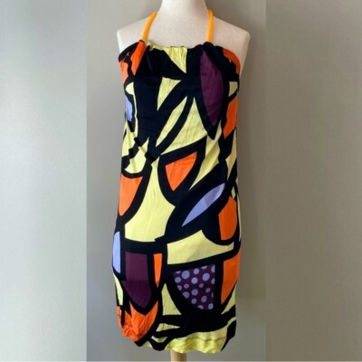 Missoni print halter dress mini jersey multicolor stained glass lined abstract | eBay Missoni print halter dress mini jersey multicolor stained glass lined abstract | eBay