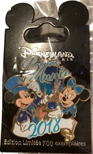 Disney Pin Mickey + Minnie Bonne Annee 2018, Disneyland Paris, LE 700