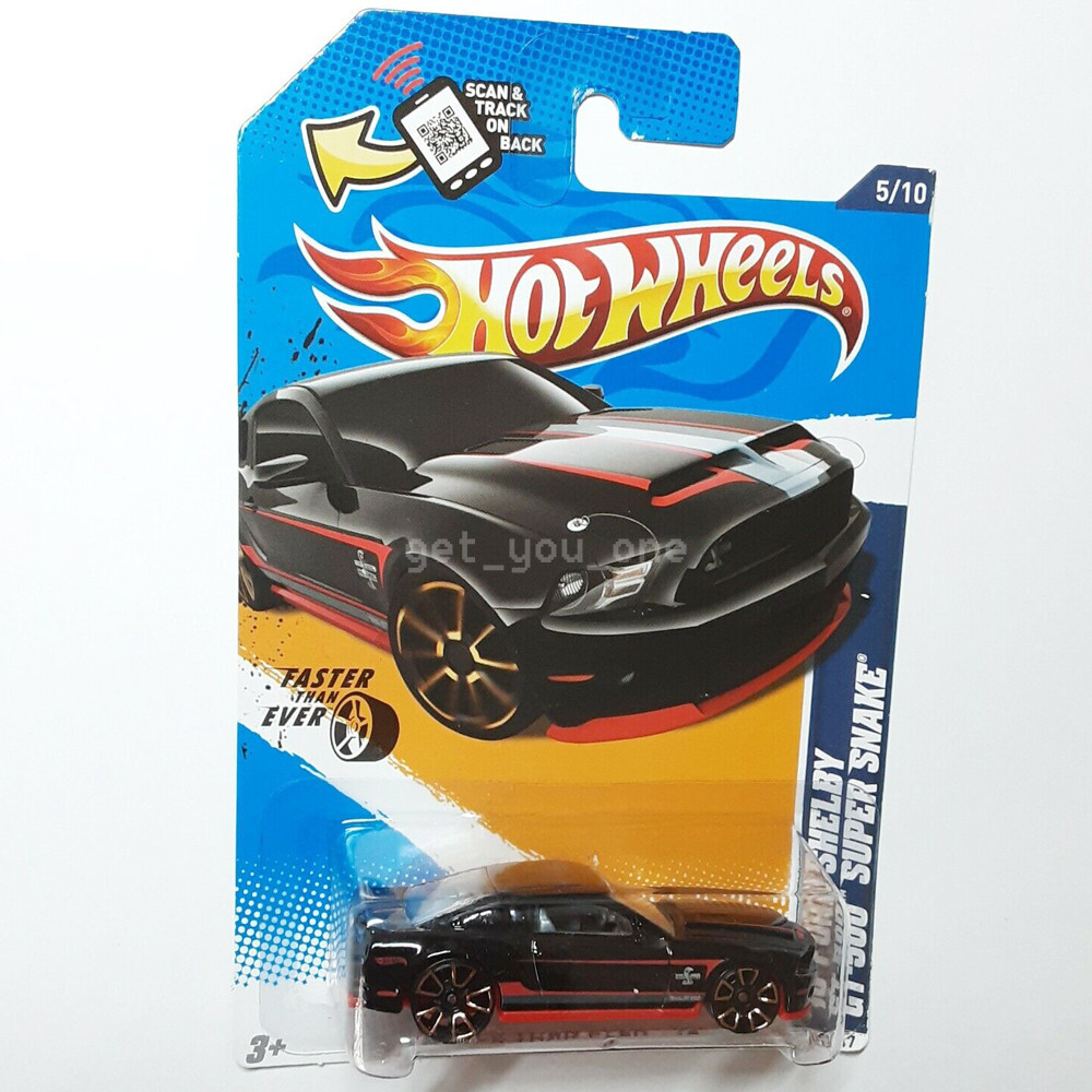 Hot Wheels '10 FORD SHELBY GT-500 SUPER SNAKE Black Car Faster