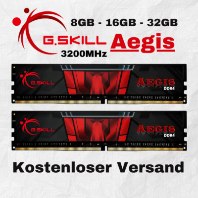 Barrette Mémoire PC G.Skill Aegis 8Go DDR4 3200MHz CL16 (neuf, Boîte)