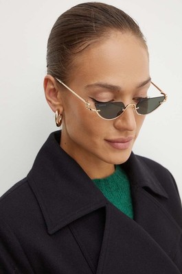 Gucci GG1603S 001 Gold Cat Eye Sunglasses Unisex New  display picture 1
