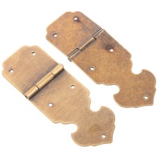 2pcs Cabinet Hinges Antique Brass Hinge Furniture Hardware Jewelry Box Hinges