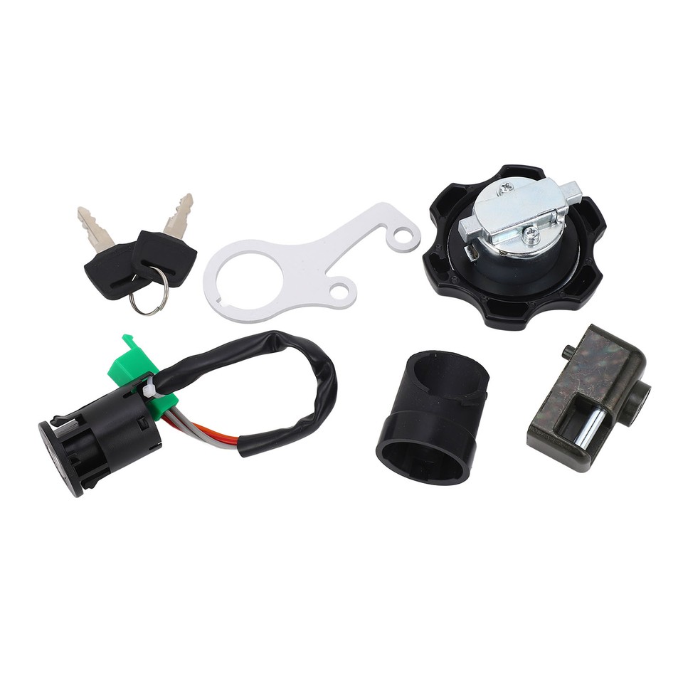 Motorcycle Ignition Switch Fuel Gas Cap Seat Lock Set With Keys