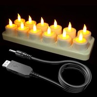 Wiederaufladbare Led Kerzen, 12 StüCk Elektrische Led Teelichter Kerzen