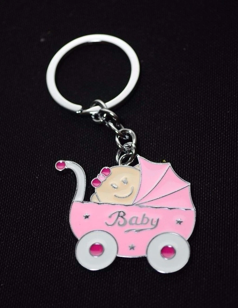 12 Baby Shower Girl Party Favors Keychains Favor Pink Recuerdos De Nina Llaveros