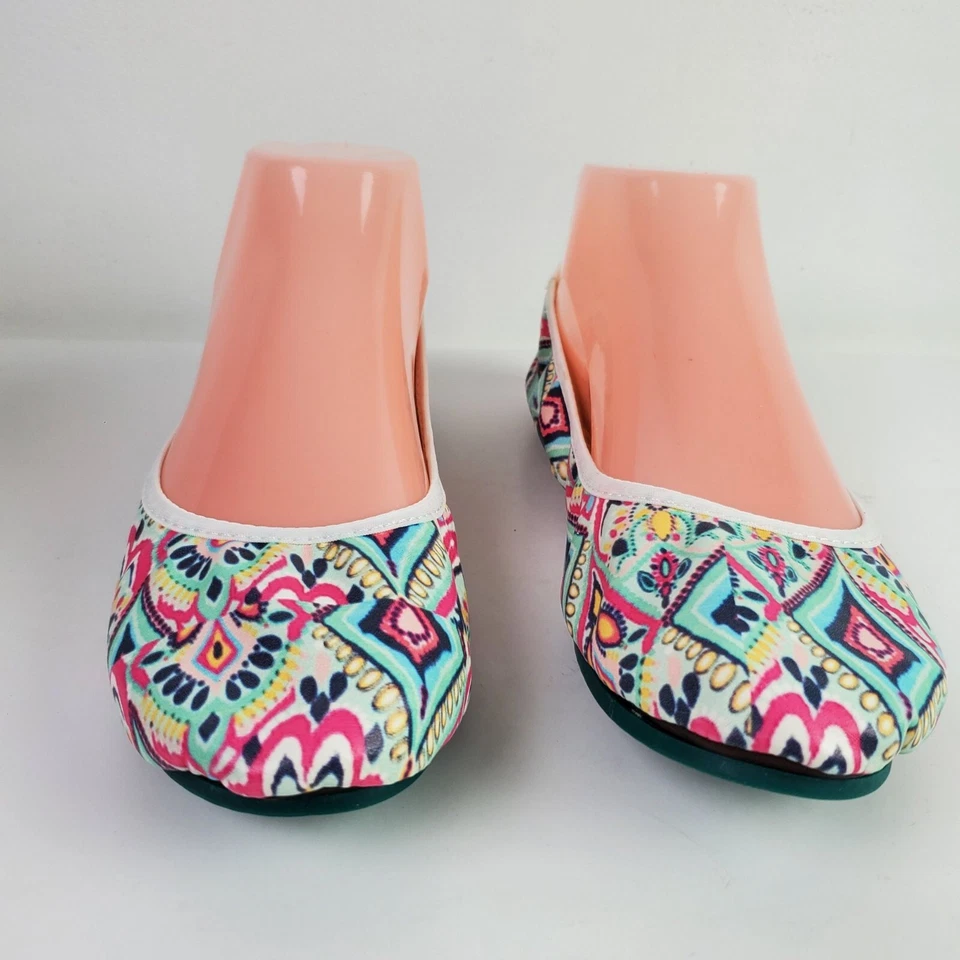 Plegables, cómodos planos que caben en tu bolso, estampado abstracto cachemir, talla 6 Foto 4 de 4