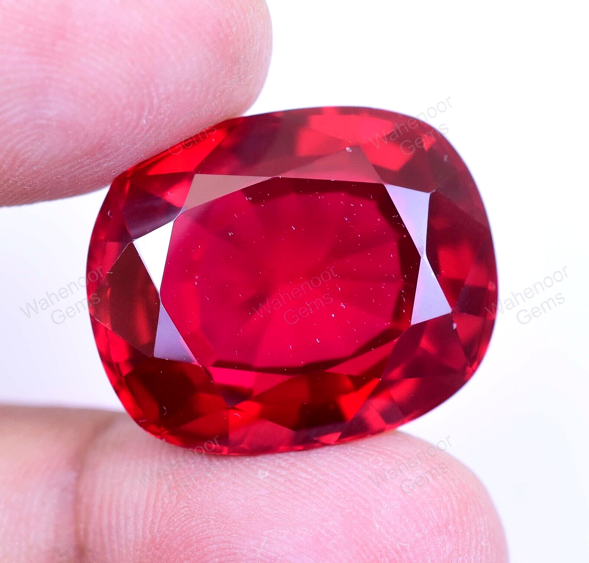 52.70 Ct Natural Blood Red Mozambique Ruby Cushion CERTIFIED Loose