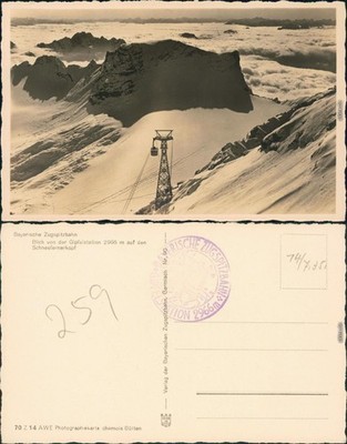 Ansichtskarte Grainau Bayerische Zugspitzbahn - Gipfelstation 1933