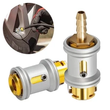 2x Push-On Air Chuck Adapter for Schrader Valve 6mm Hose Car Bike Tire Inflator