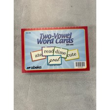 Abeka Two-Vowel Word Cards K4-K5 Phonics Flas...