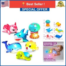 Tub Works Under the Sea Light Up Bath Toys 6 Pack Water-Activated Color Changing