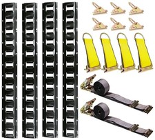E-Track Tie Down Kit - 4PK 8' Rail, 2PK 2x16'Strap, 6PK O-Ring  4PK Tie-Offs
