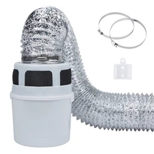 3 IN 1 Indoor Dryer Vent Kit Filter Bucket for Electric Dryer with 4-Inch by ...
