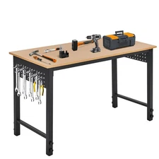 Adjustable Heavy Duty Workbench with Power Outlets, 2000LB Capacity