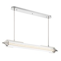 Led HäNgelampe LäNglich B: 122 Cm Metall Glas 3000 K 3329 Lm Chrom HäNgeleuchte