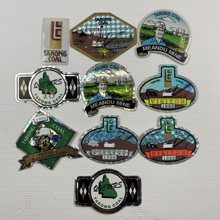 Vintage Australian Mining Stickers Tarong Coal Mine Meandu 1990s