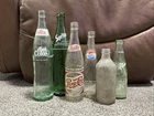 Lot of 6 Vintage Coke, Sprite, Pepsi & Dr. Pepper Glass Bottles