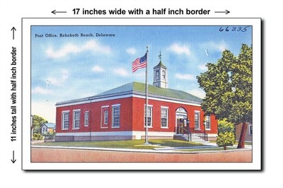 Delaware 1940s - Post Office, Rehoboth Beach, Delaware 1 - 11x17 Poster