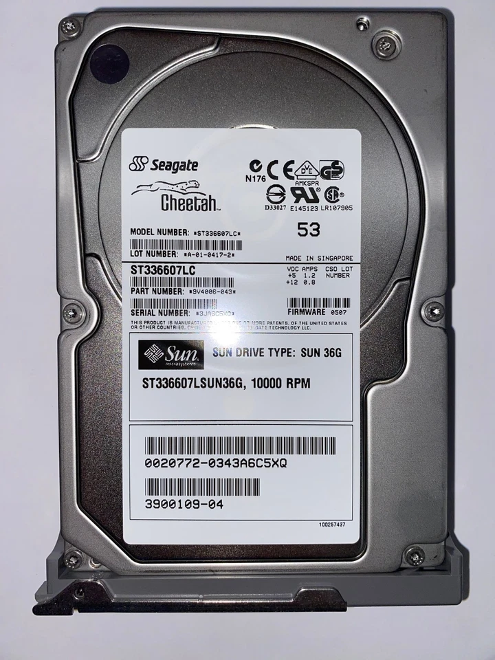 SUN 36GB 3.5" HDD ST336607LSUN36G SCSI U320 10000U/min - Neu - Bild 2 von 4