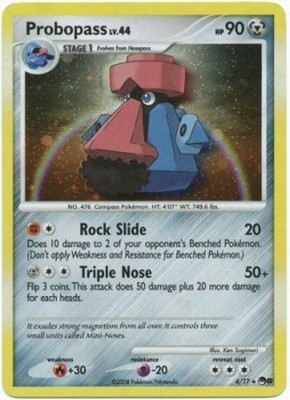 Moderately Played Probopass - 4/17 - Rare - Cosmos Holo Pokemon POP Series 8