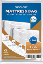 Plastic Mattress Bag for Disposal Moving Storage,Full Size,1.5Mil